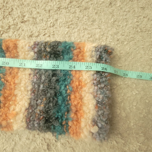 Moth M Murray Cowl Neck Striped Multicolor Wool Mohair Blend Sweater - Picture 9 of 11